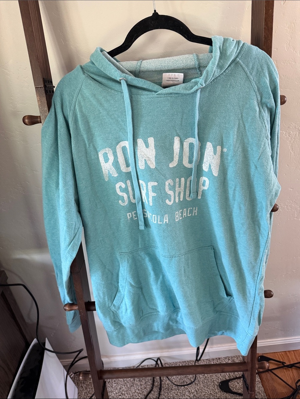 Ron Jon Aqua Pullover Hoodie with Surf Shop Logo